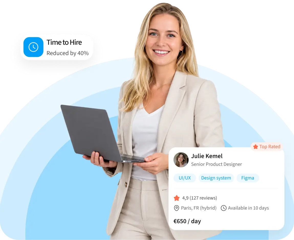 Enterprise recruiter with FinderrLink talent match and time-to-hire insights