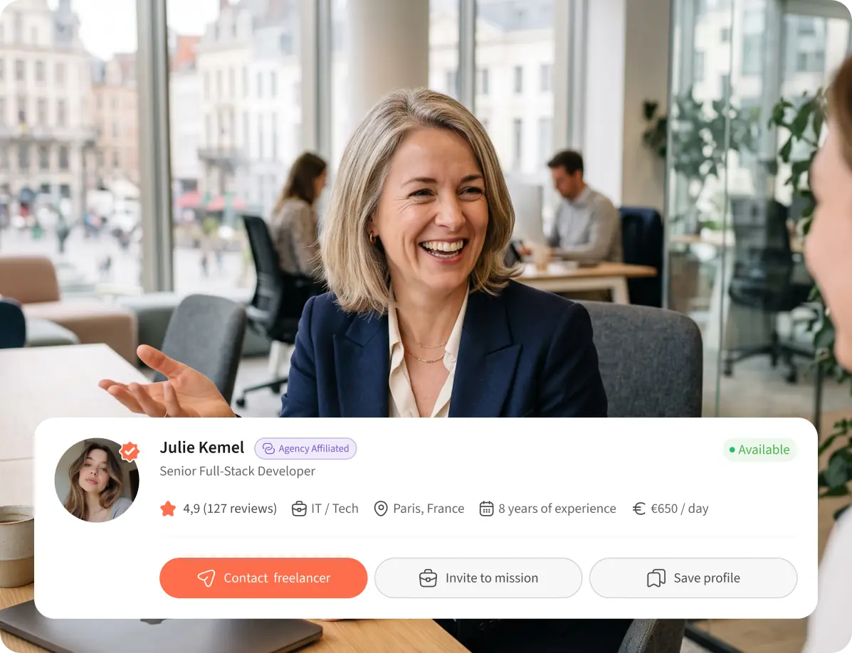Enterprise matching with a verified freelancer profile on FinderrLink